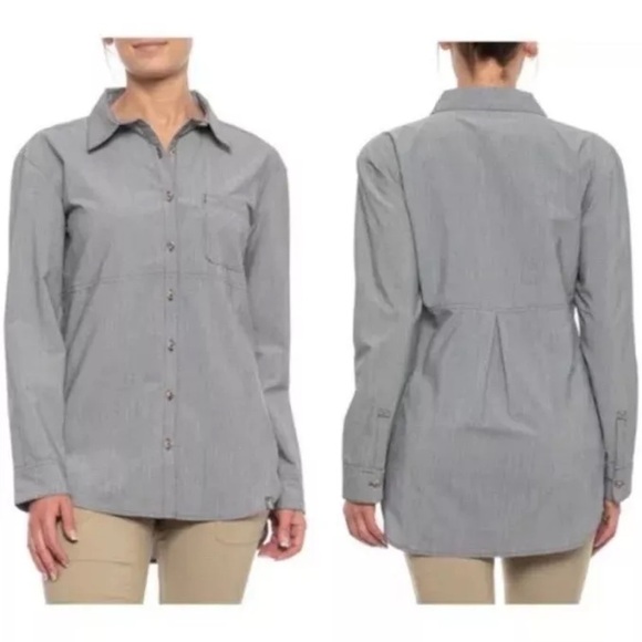 The North Face NWOT Stevie Button Front Shirt Long Size XS Lightweight - Picture 1 of 14